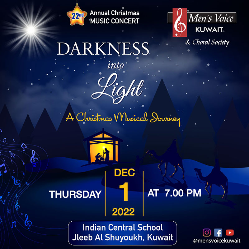 "Darkness Into Light" 22nd Music Concert by Men