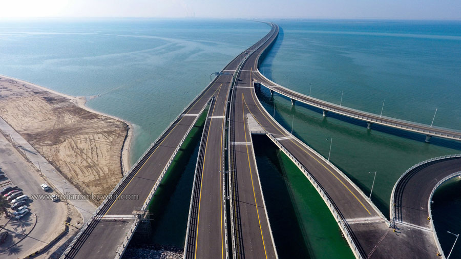 Sheikh Jaber causeway.. A bridge leading towards Kuwait