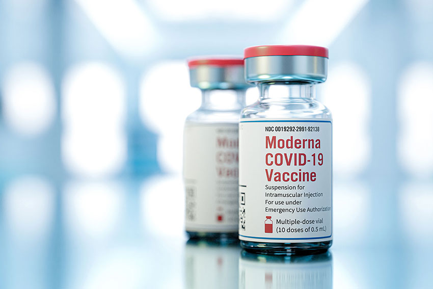 Moderna  vaccine in March