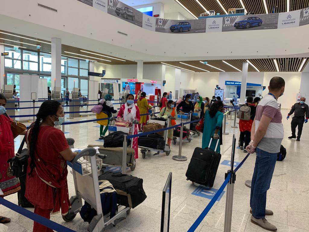 Jazeera airways carrying Indian amnesty seekers left to India today