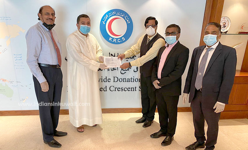ICAI Kuwait Chapter donates KD 2,500 to Kuwait Red Crescent Society