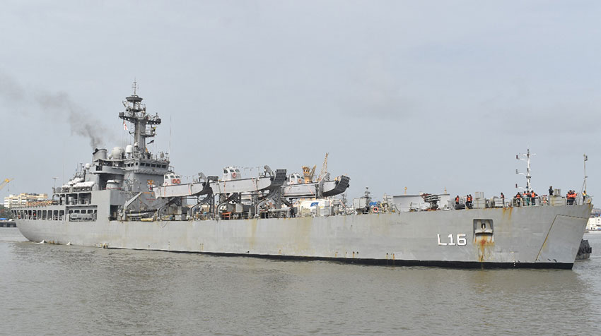 Indian Navy ship carrying medical aid from Kuwait reaches Mumbai Port