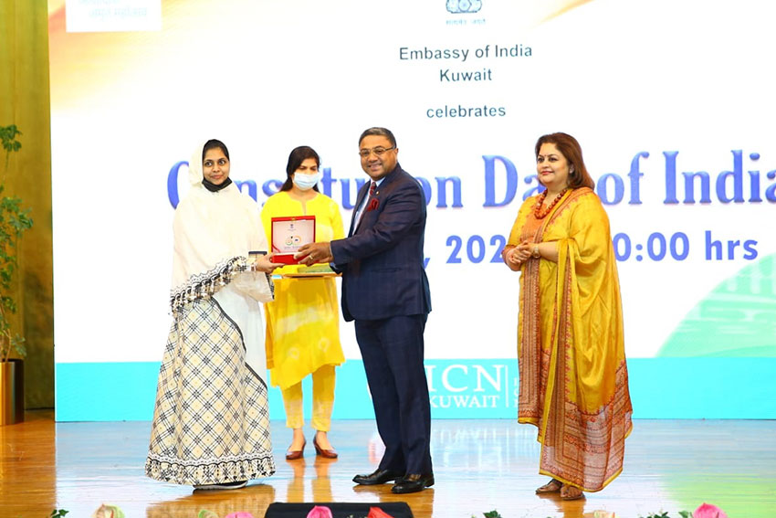 Indian Embassy felicitated winners of IWN Art Competition