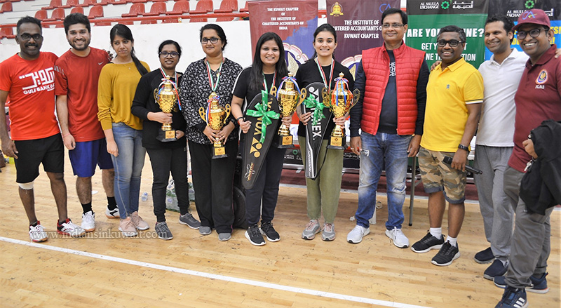 ICAI Kuwait Chapter Organized a Friendly Badminton Tournament 