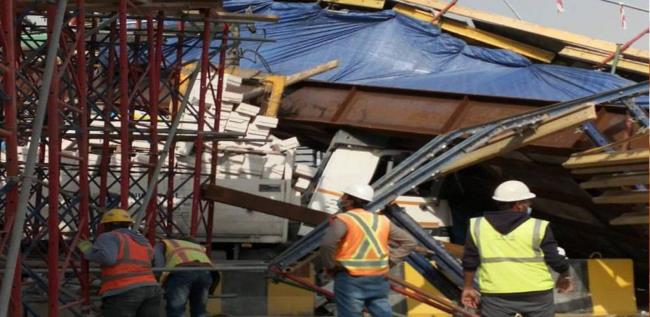 Under construction bridge collapsed on the Seventh Ring Road