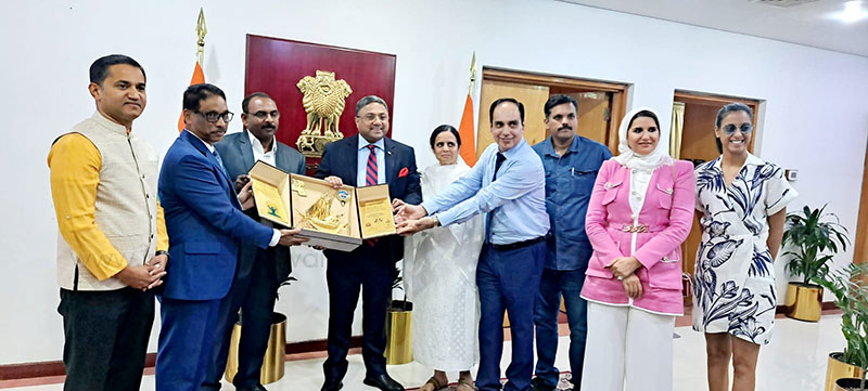 Representatives of various Yoga Organizations in Kuwait Met with HE The Indian Ambassador