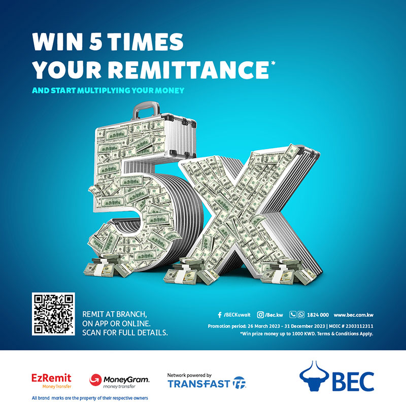 5X Campaign by BEC - Win 5 times your remittance