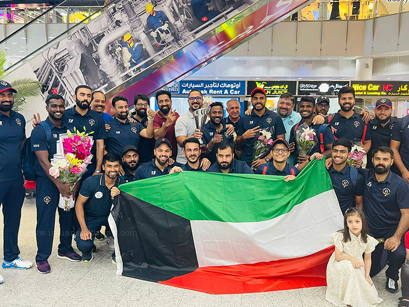 Rousing reception for Kuwait National Team at Kuwait Airport