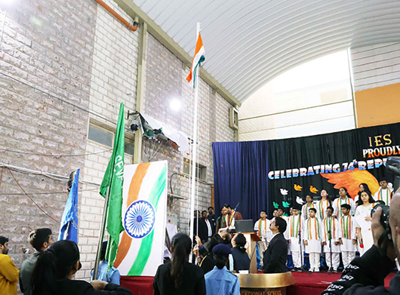 Grand Celebration of the 74th Republic Day of India at IES Bhavans Kuwait 