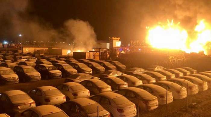 More than 3000 new cars damaged in Mina Abdulla warehouse fire