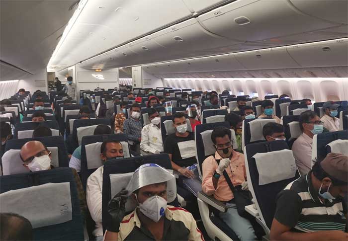 Charter flight to Hyderabad carries 322 passengers