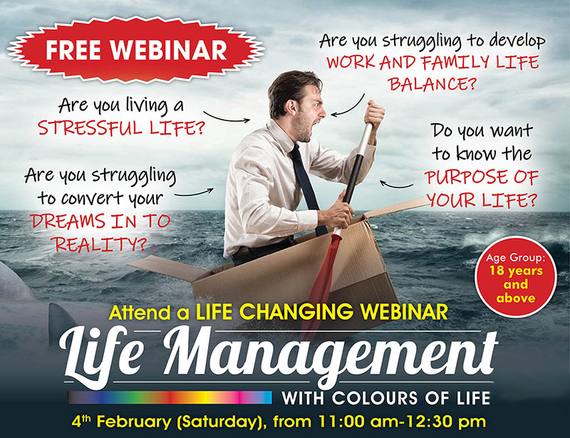 Free Webinar on Life Management on Saturday, 4th February 2023
