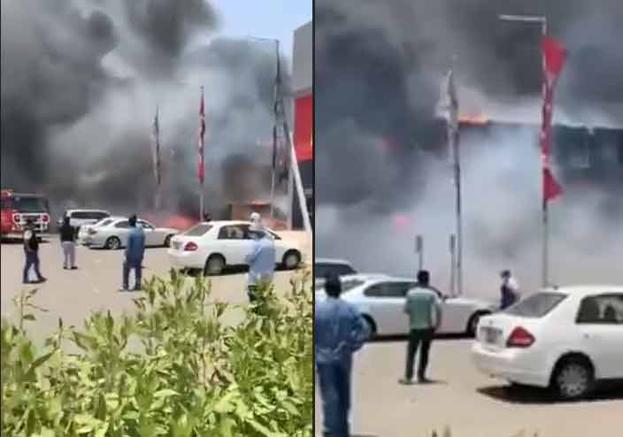 Fire fighters controlled fire broke out near Shuwaikh industrial area