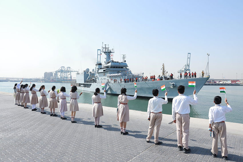 Three Indian Naval ships arrived Kuwait