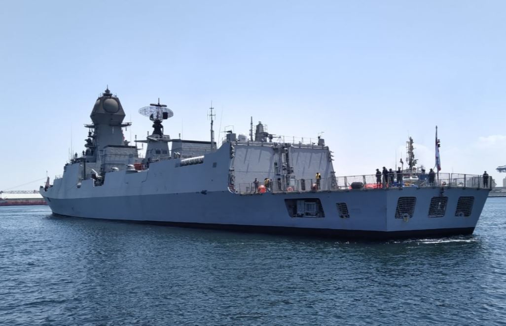 Indian naval ship arrives Shuwaikh port to take medical supplies to India