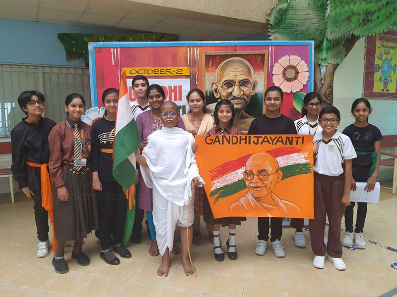New Indian School -Mangaf Celebrated Gandhi Jayanti