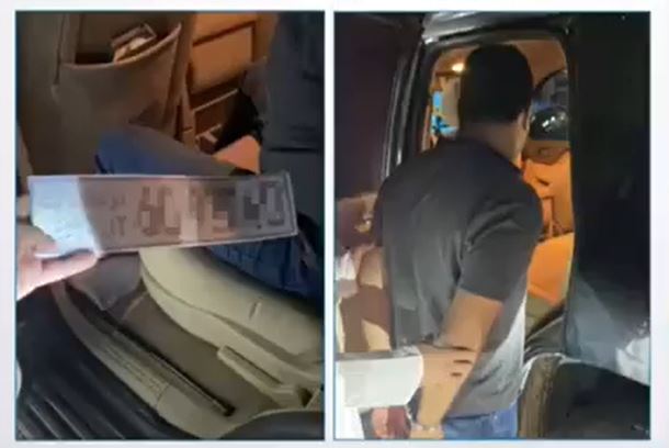 Man arrested for printing illegal license plates for vehicles