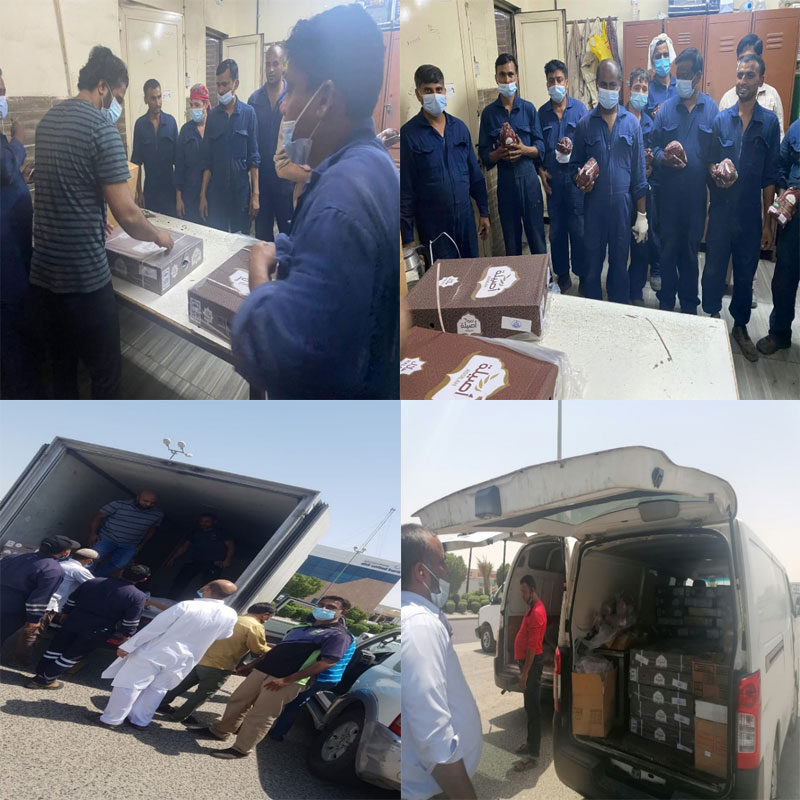 IMA Kuwait distributes rations  to needy people