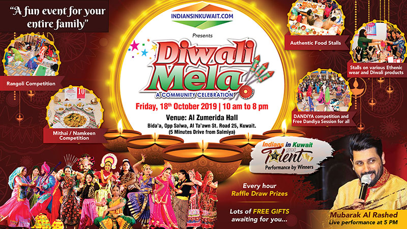 Mega Community celebration, IIK Diwali Mela 2019 on Friday,18th October 2019