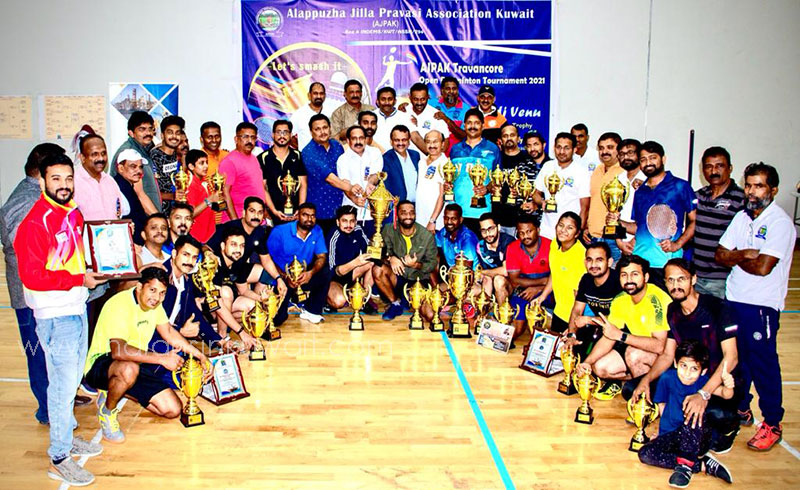 Alappuzha Jilla Pravasi Association Kuwait (AJPAK) conducted shuttle tournament