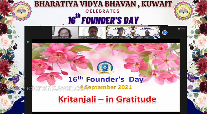 Bhavans Kuwait Virtually Celebrates its 16th Founder’s Day
