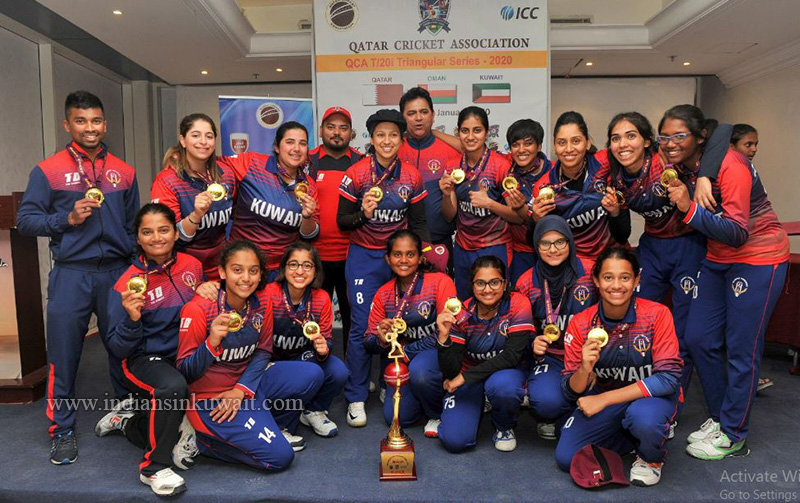 Kuwait National Women Cricket Team Clinches the Triangular Series in Qatar