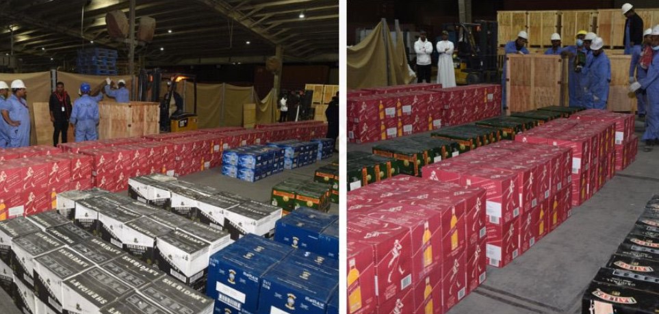 13,422 bottles of foreign liquor valued at one million KD seized at Shuwaikh port