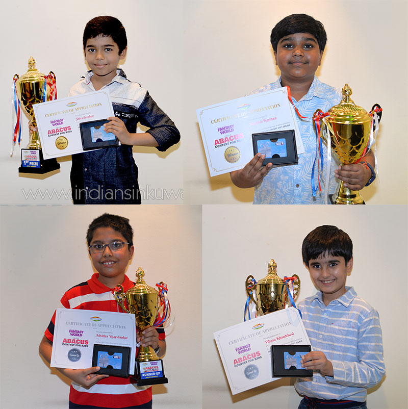 IIK Online Abacus Contest Winners received prizes from Fantasy World