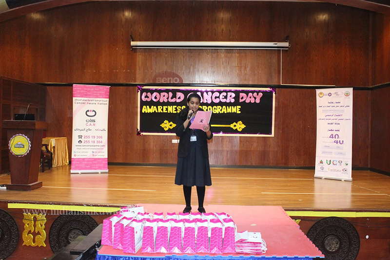 Bhavans Smart Indian School Observed World Cancer Day