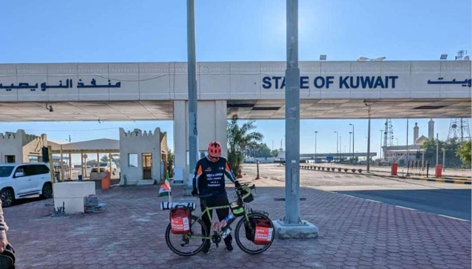 India to London in bicycle